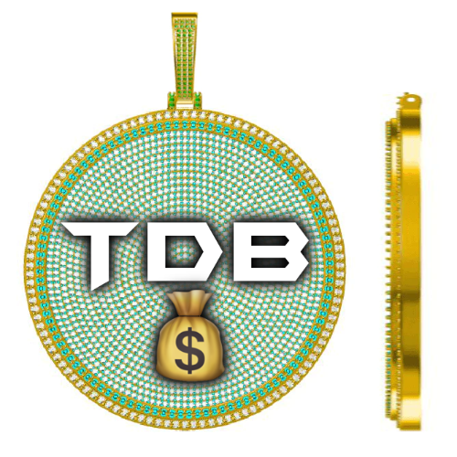 CUSTOM LETTER NECKLACE 3D BIG DISC