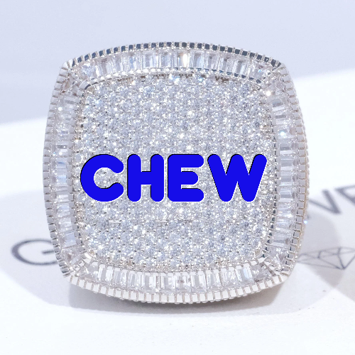 CUSTOM LETTER 3D ICED RING