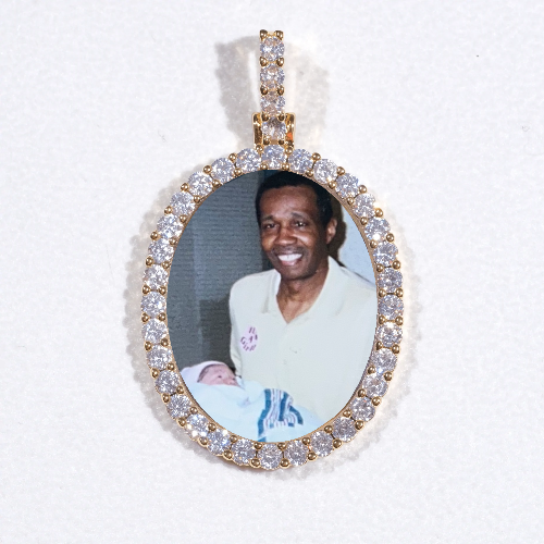 3D Oval Custom Picture Pendant