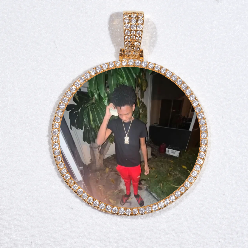 MEDIUM 3D CIRCLE CUSTOM PICTURE PENDANT