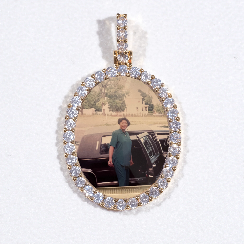3D Oval Custom Picture Pendant