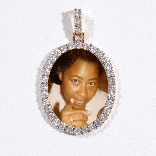 3D Oval Custom Picture Pendant