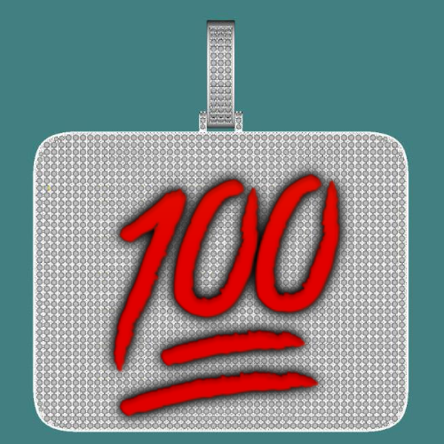 CUSTOM LETTER NECKLACE 3D BIG SQUARE