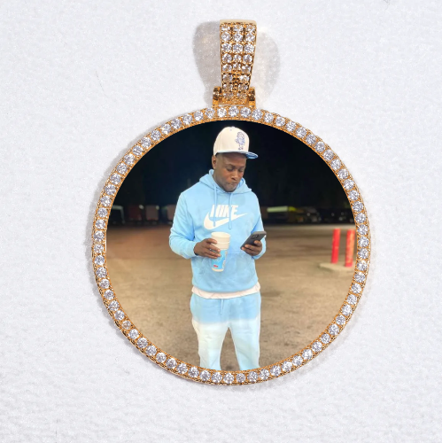 MEDIUM 3D CIRCLE CUSTOM PICTURE PENDANT