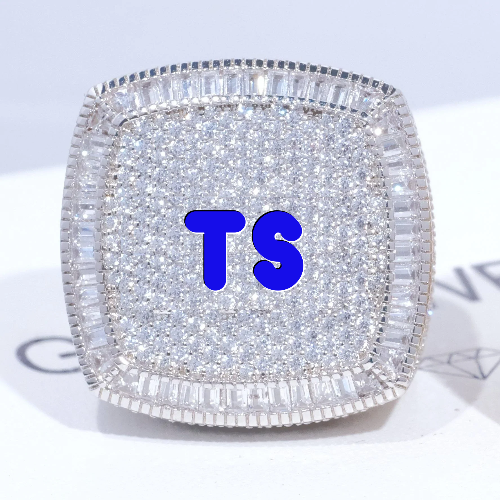 CUSTOM LETTER 3D ICED RING