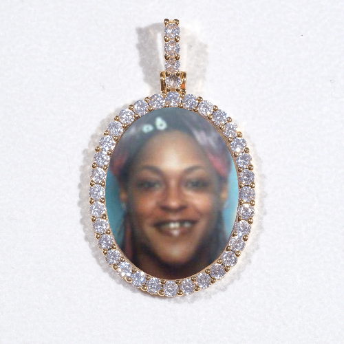 3D Oval Custom Picture Pendant