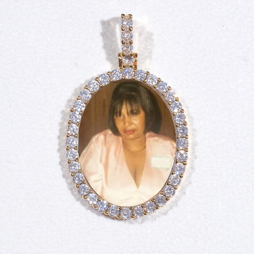 3D Oval Custom Picture Pendant