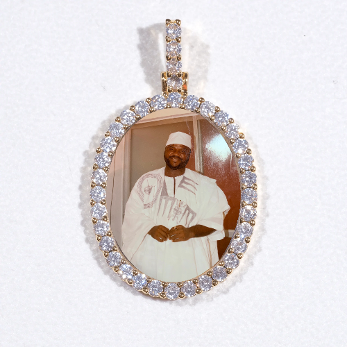 3D Oval Custom Picture Pendant