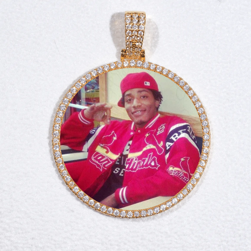 MEDIUM 3D CIRCLE CUSTOM PICTURE PENDANT