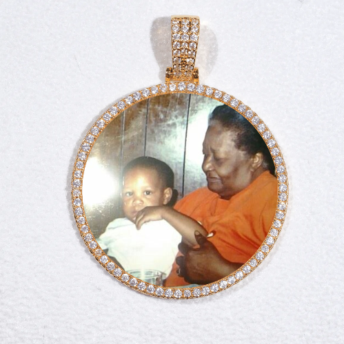 MEDIUM 3D CIRCLE CUSTOM PICTURE PENDANT