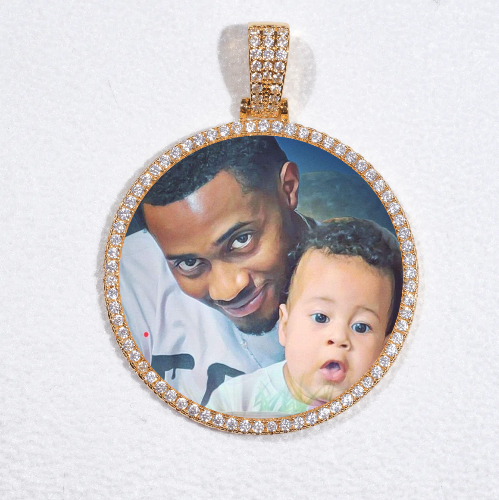 MEDIUM 3D CIRCLE CUSTOM PICTURE PENDANT
