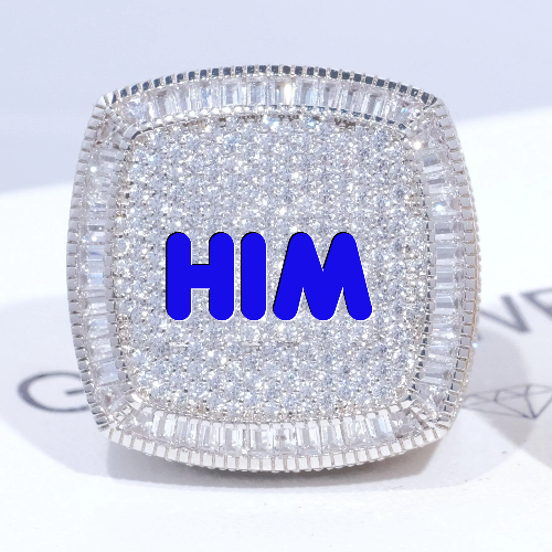 CUSTOM LETTER 3D ICED RING