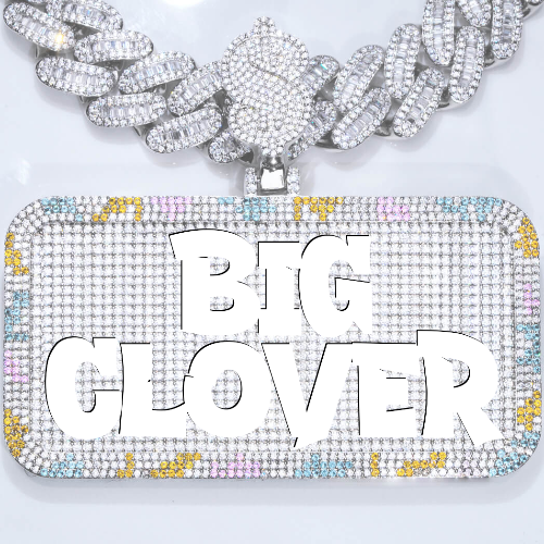 CUSTOM LETTER NECKLACE 3D COLORFUL SQUARE