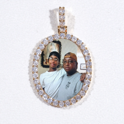 3D Oval Custom Picture Pendant