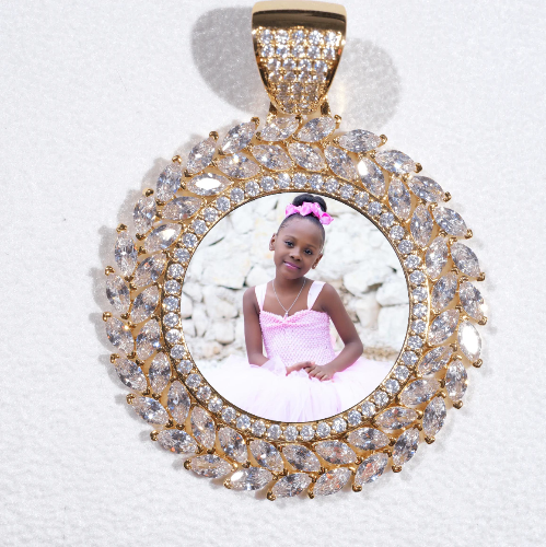Large 3D Wheat Ear Custom Picture Pendant
