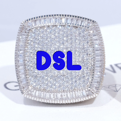 CUSTOM LETTER 3D ICED RING