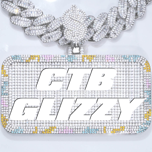 CUSTOM LETTER NECKLACE 3D COLORFUL SQUARE
