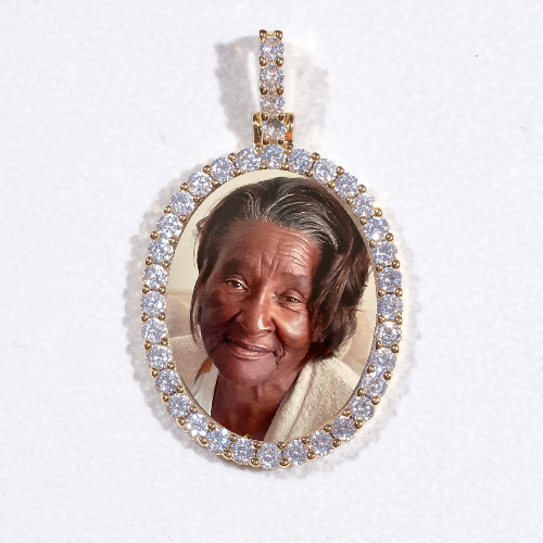 3D Oval Custom Picture Pendant