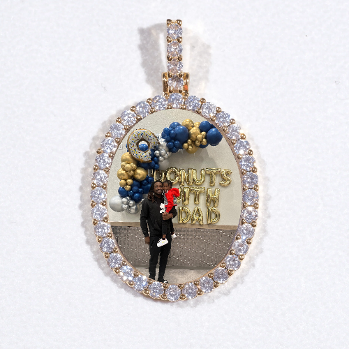 3D Oval Custom Picture Pendant
