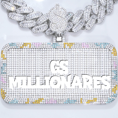 CUSTOM LETTER NECKLACE 3D COLORFUL SQUARE