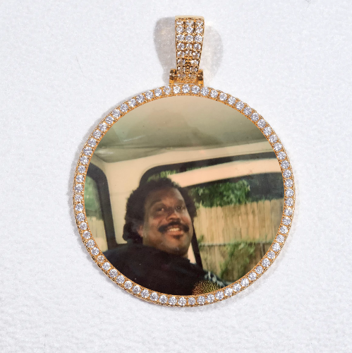 MEDIUM 3D CIRCLE CUSTOM PICTURE PENDANT