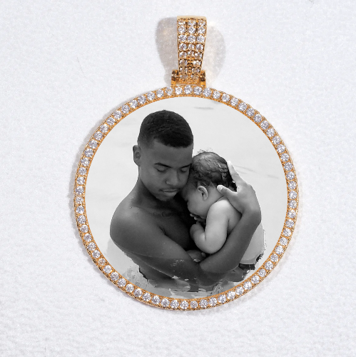 MEDIUM 3D CIRCLE CUSTOM PICTURE PENDANT