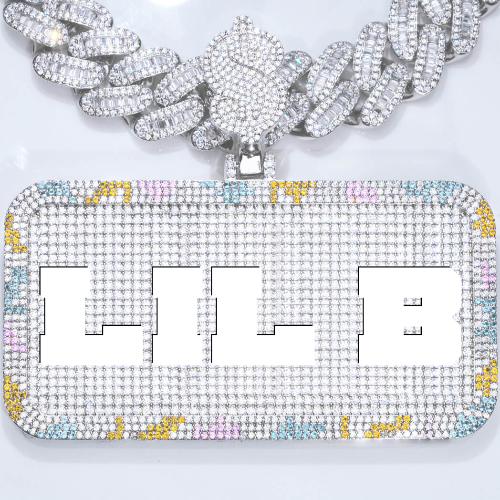 CUSTOM LETTER NECKLACE 3D COLORFUL SQUARE