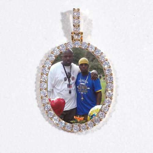 3D Oval Custom Picture Pendant