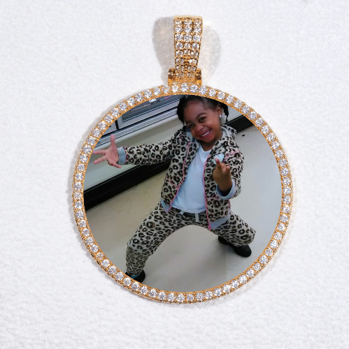 MEDIUM 3D CIRCLE CUSTOM PICTURE PENDANT