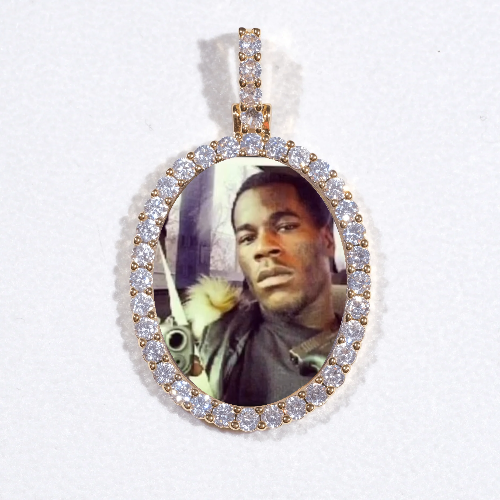 3D Oval Custom Picture Pendant
