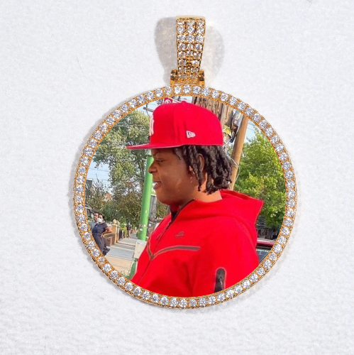 MEDIUM 3D CIRCLE CUSTOM PICTURE PENDANT