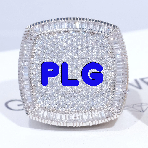 CUSTOM LETTER 3D ICED RING