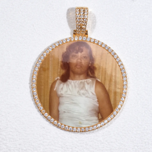 MEDIUM 3D CIRCLE CUSTOM PICTURE PENDANT