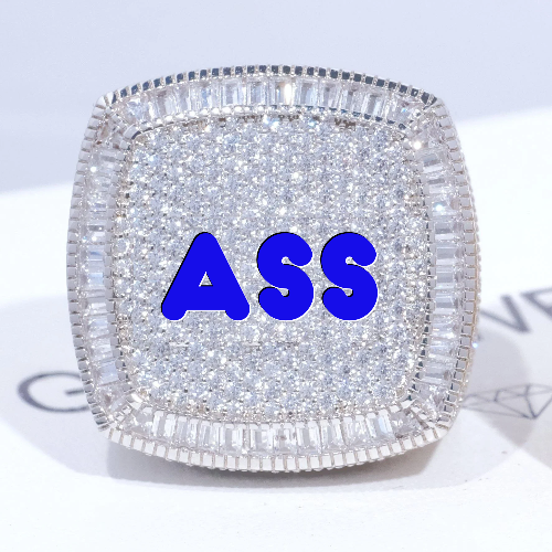 CUSTOM LETTER 3D ICED RING