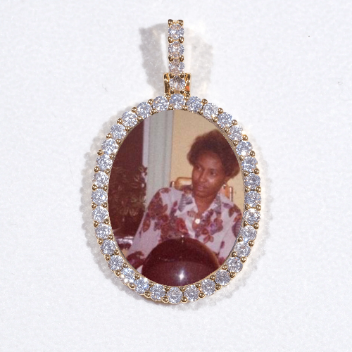 3D Oval Custom Picture Pendant
