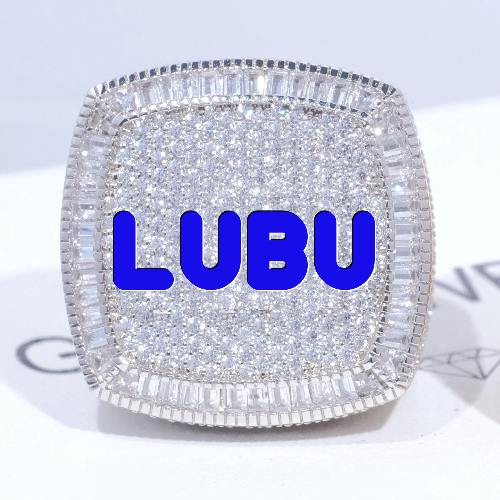 CUSTOM LETTER 3D ICED RING