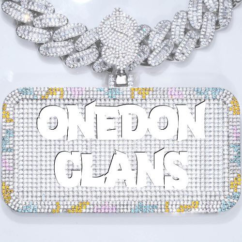 CUSTOM LETTER NECKLACE 3D COLORFUL SQUARE