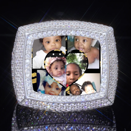 3D CUSTOM PICTURE ICED RING