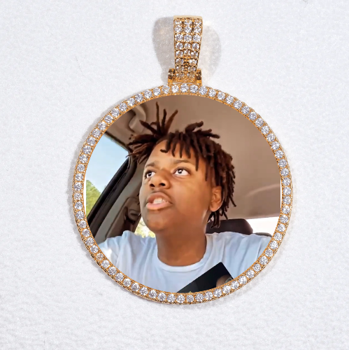 MEDIUM 3D CIRCLE CUSTOM PICTURE PENDANT