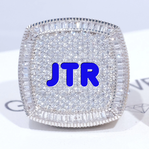 CUSTOM LETTER 3D ICED RING