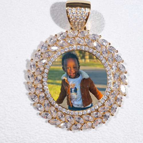 Large 3D Wheat Ear Custom Picture Pendant
