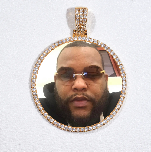 MEDIUM 3D CIRCLE CUSTOM PICTURE PENDANT