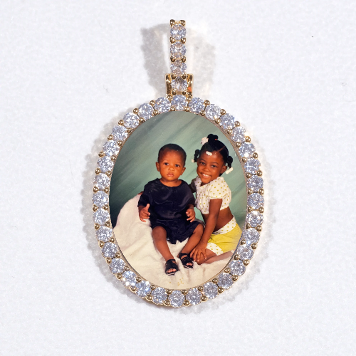 3D Oval Custom Picture Pendant