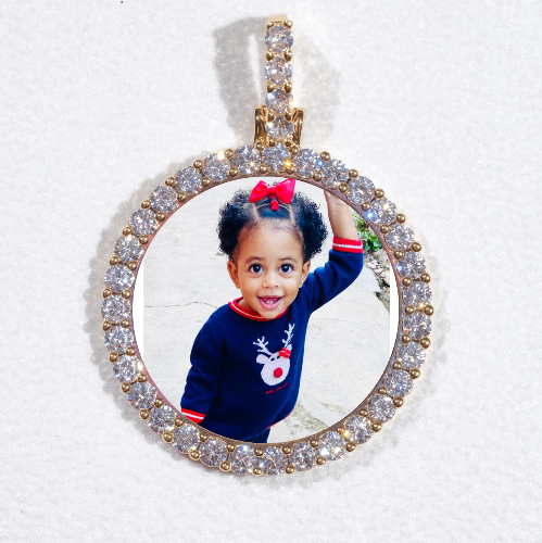 3D CIRCLE CUSTOM PICTURE PENDANT SMALL SIZE