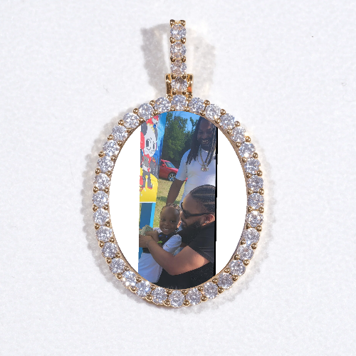 3D Oval Custom Picture Pendant