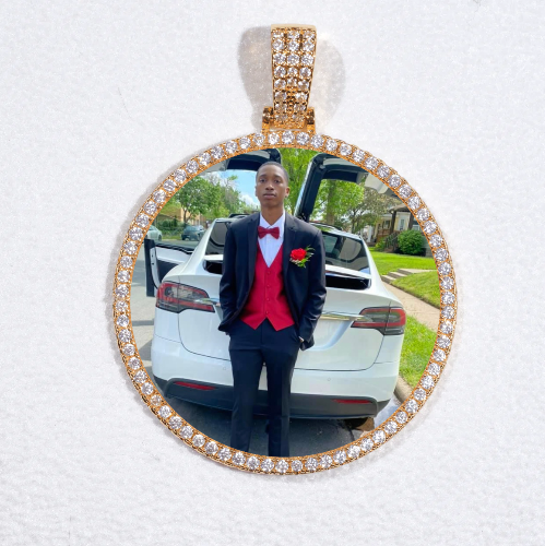 MEDIUM 3D CIRCLE CUSTOM PICTURE PENDANT