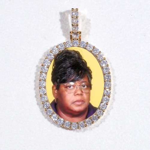 3D Oval Custom Picture Pendant