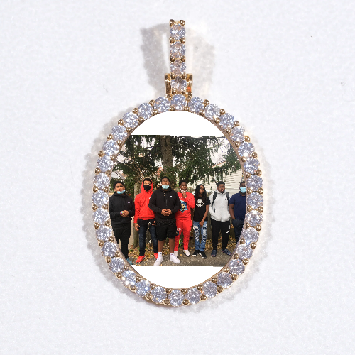 3D Oval Custom Picture Pendant