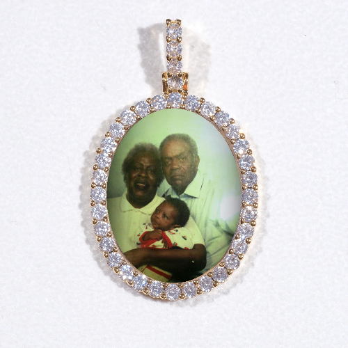 3D Oval Custom Picture Pendant