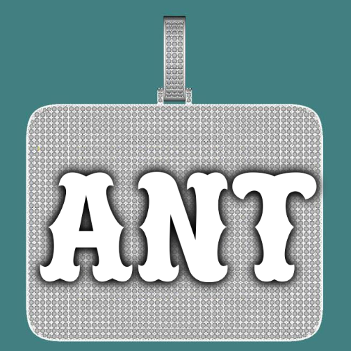 CUSTOM LETTER NECKLACE 3D BIG SQUARE